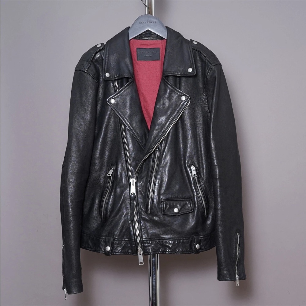 All Saints Black Leather Jacket